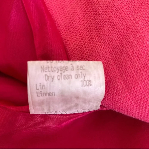 Vintage 80s‎ / 90s bright pink oversized blazer with embroidered  bow detail M - Picture 5 of 13